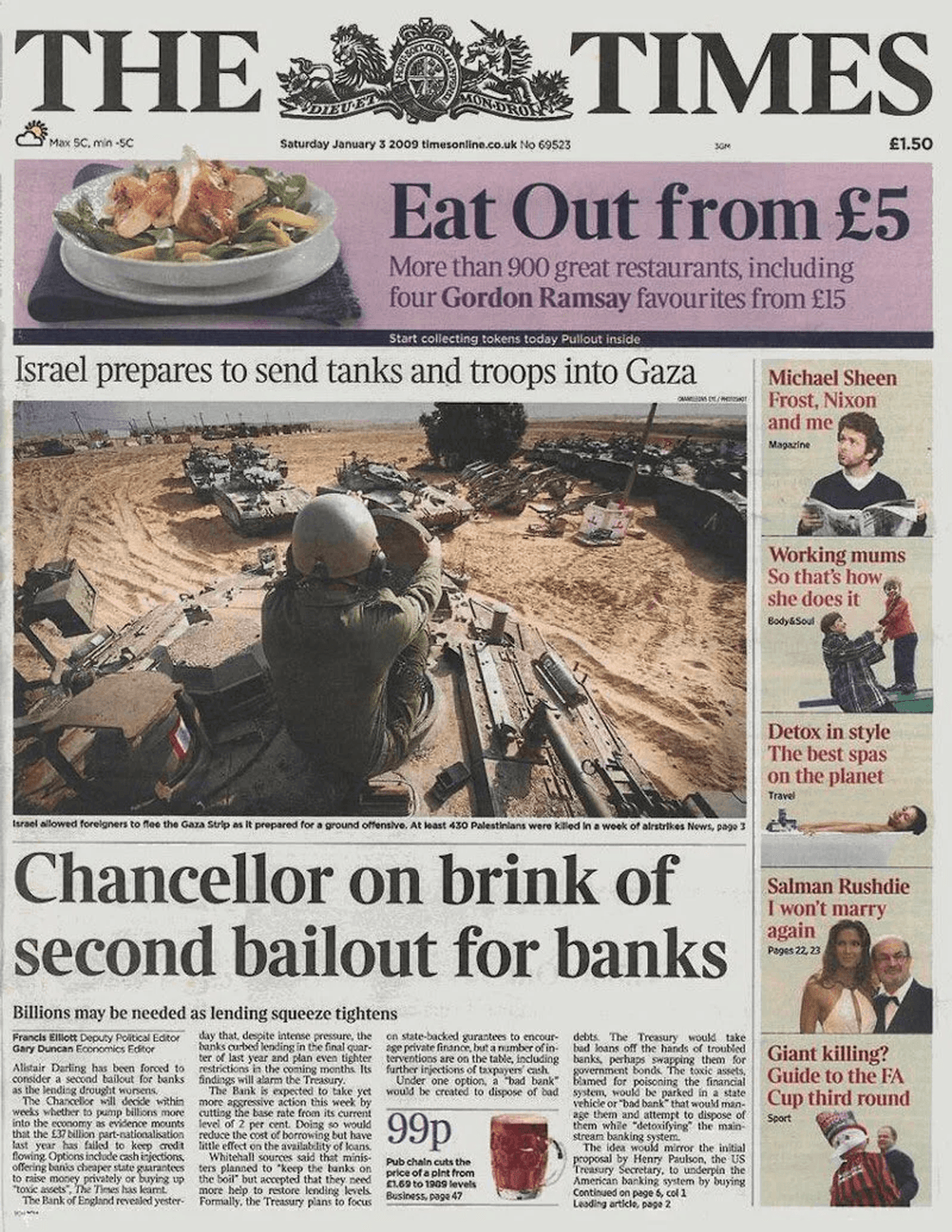 The Times, le 3 janvier 2009